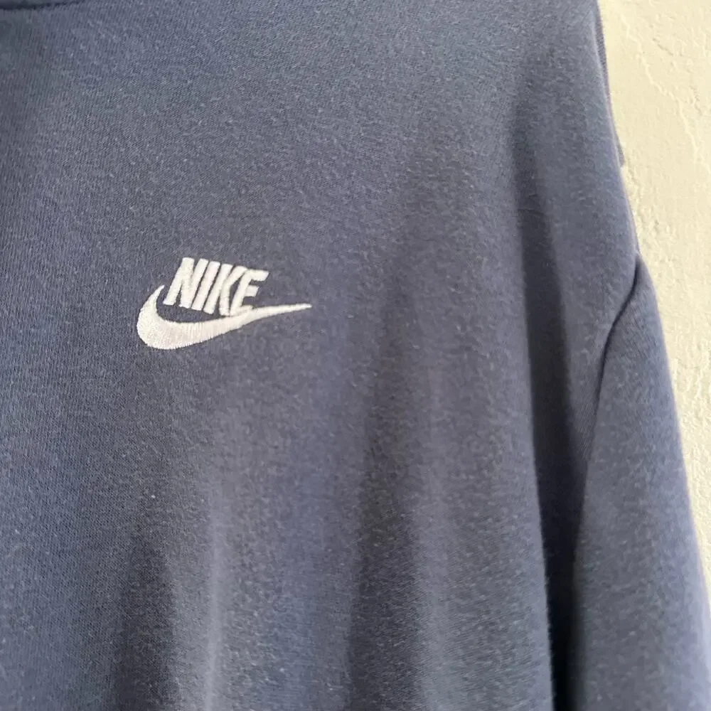 Nike‎ Blue Hoodie Pullover Sweater Swoosh Logo Men's Size XL Basic